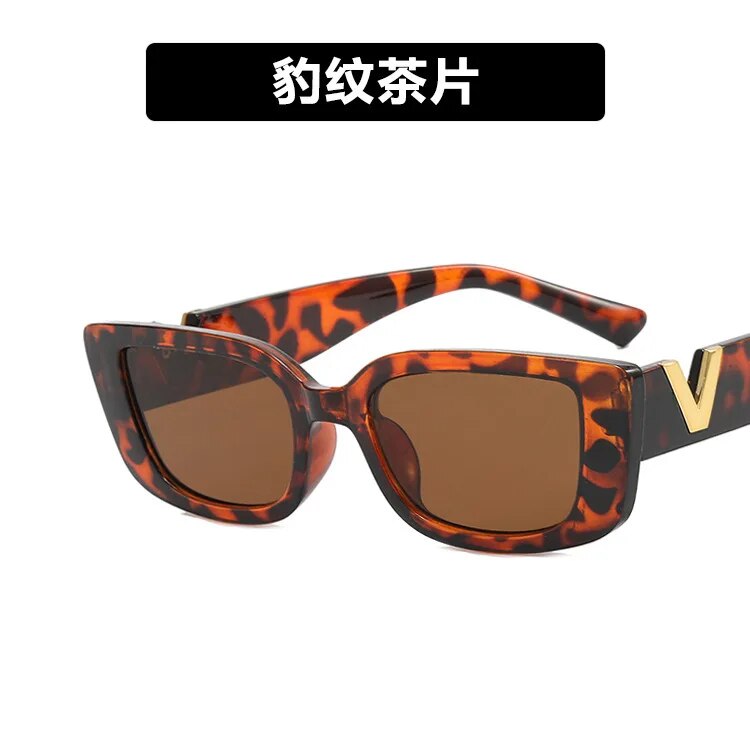 2023 Retro Rectangle Sunglasses Women Brand Designer Vintage Small Frame Sun Glasses Ladies Classic Black Square Oculos De Sol