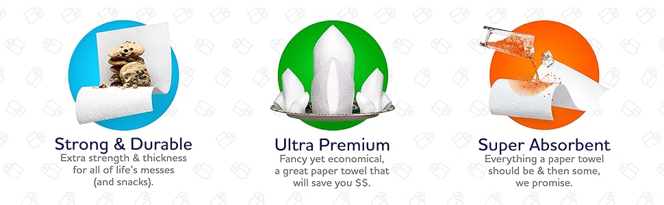 Soft, Durable, Premium, Absorbent