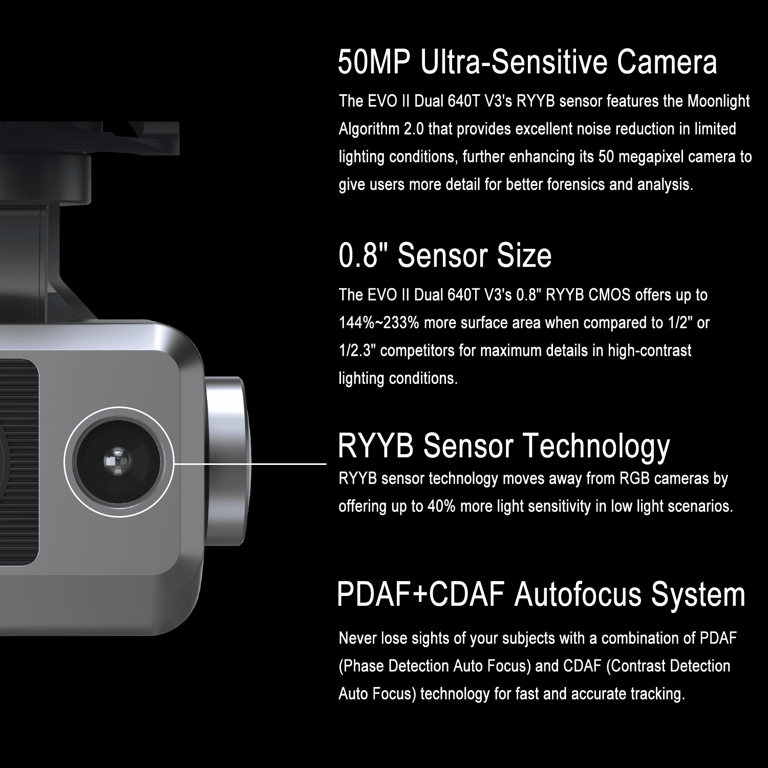 50MP Ultra-Sensitive Camera