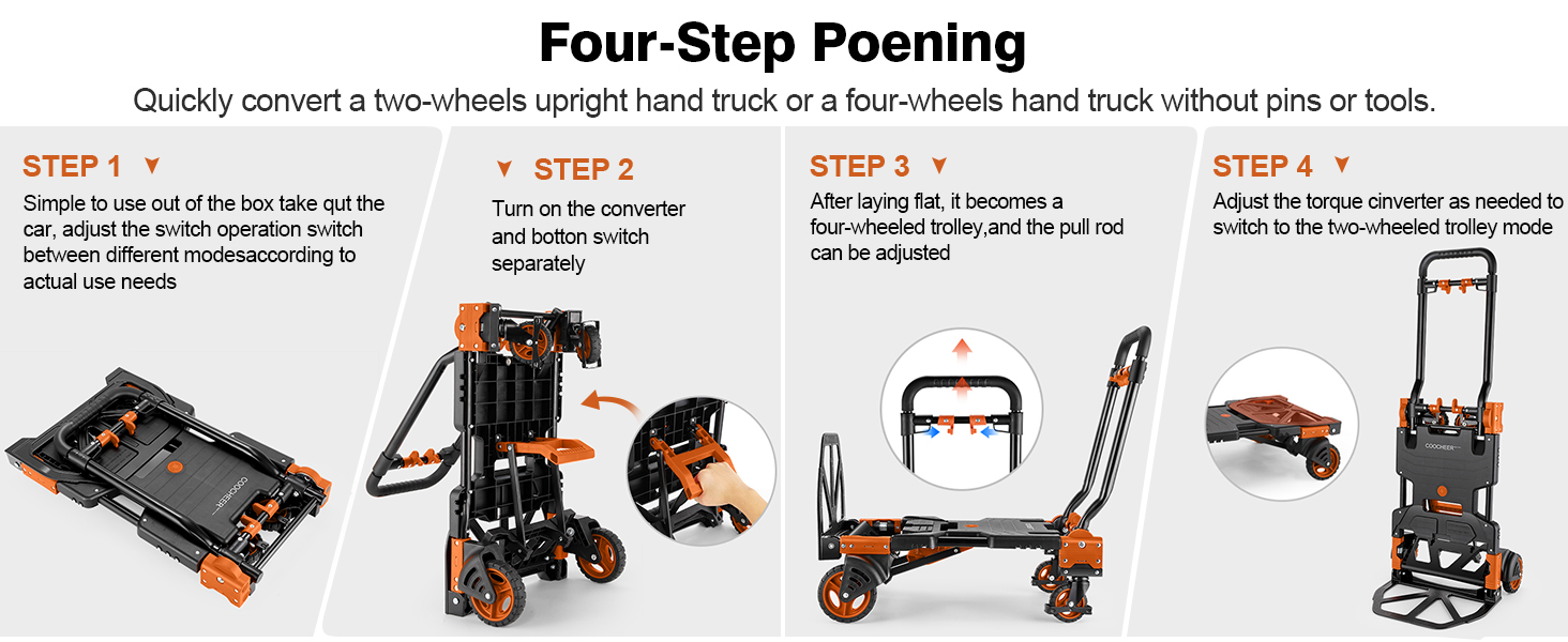 330LB Folding Hand Truck Heavy Duty Carrying