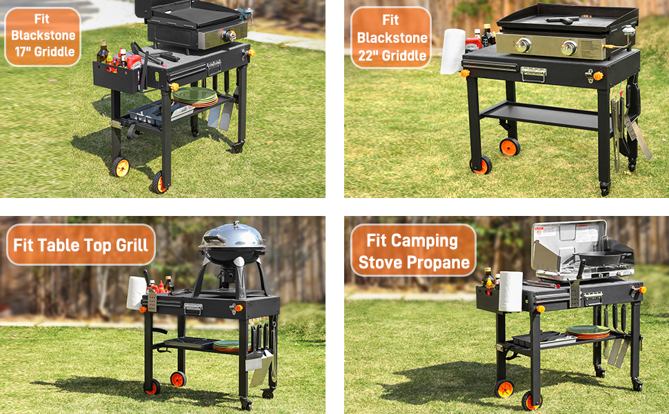 Outdoor grill table