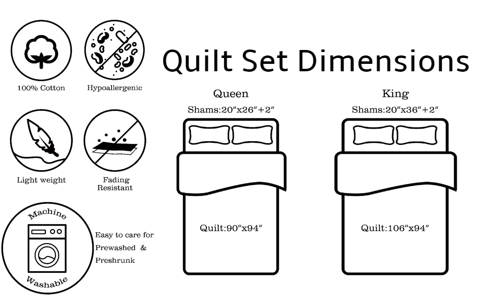 Quilt Dimension and Features