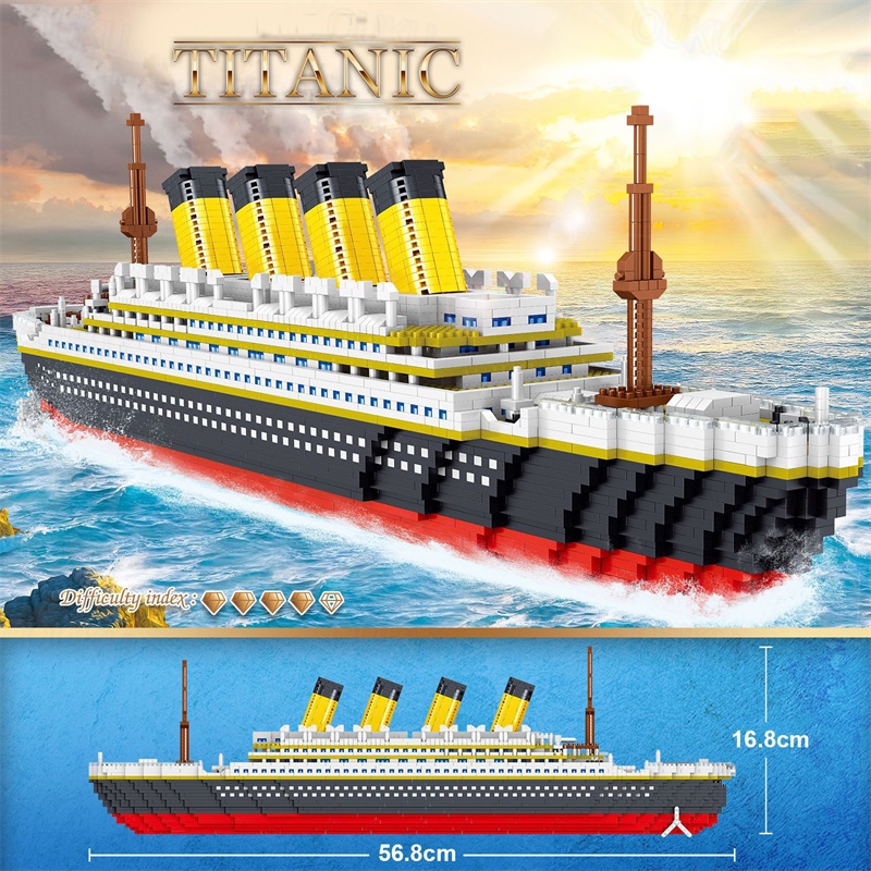 Titanic Ship Model Building Block Set 3D Puzzle Sets DIY Educational Toys Bricks Toy-with 4173Pcs Micro Mini Blocks Ideal Gift for Kids & Adults 2024 - US $86.99 –P1