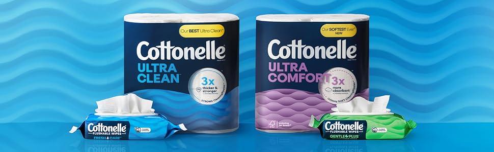 pair cottonelle toilet paper with wipes