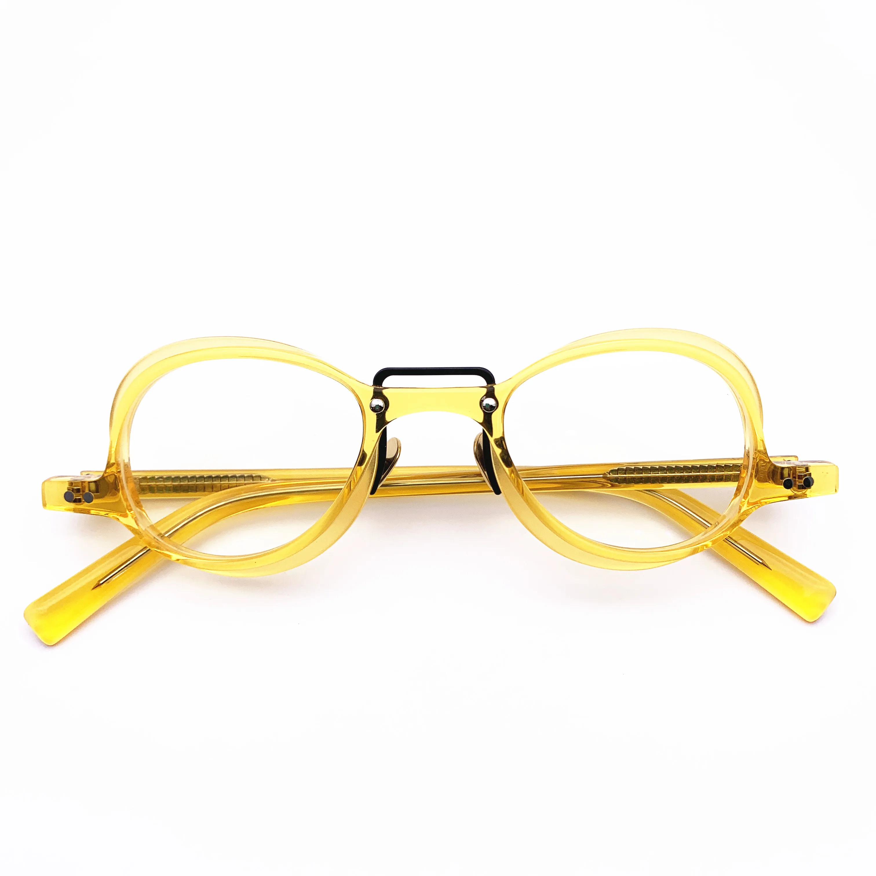 Belight Optical  Fancy Mini Irregular Shape Men Women Vintage Retro Design Acetate  Spectacle Frame Precription Lens 2020508-1