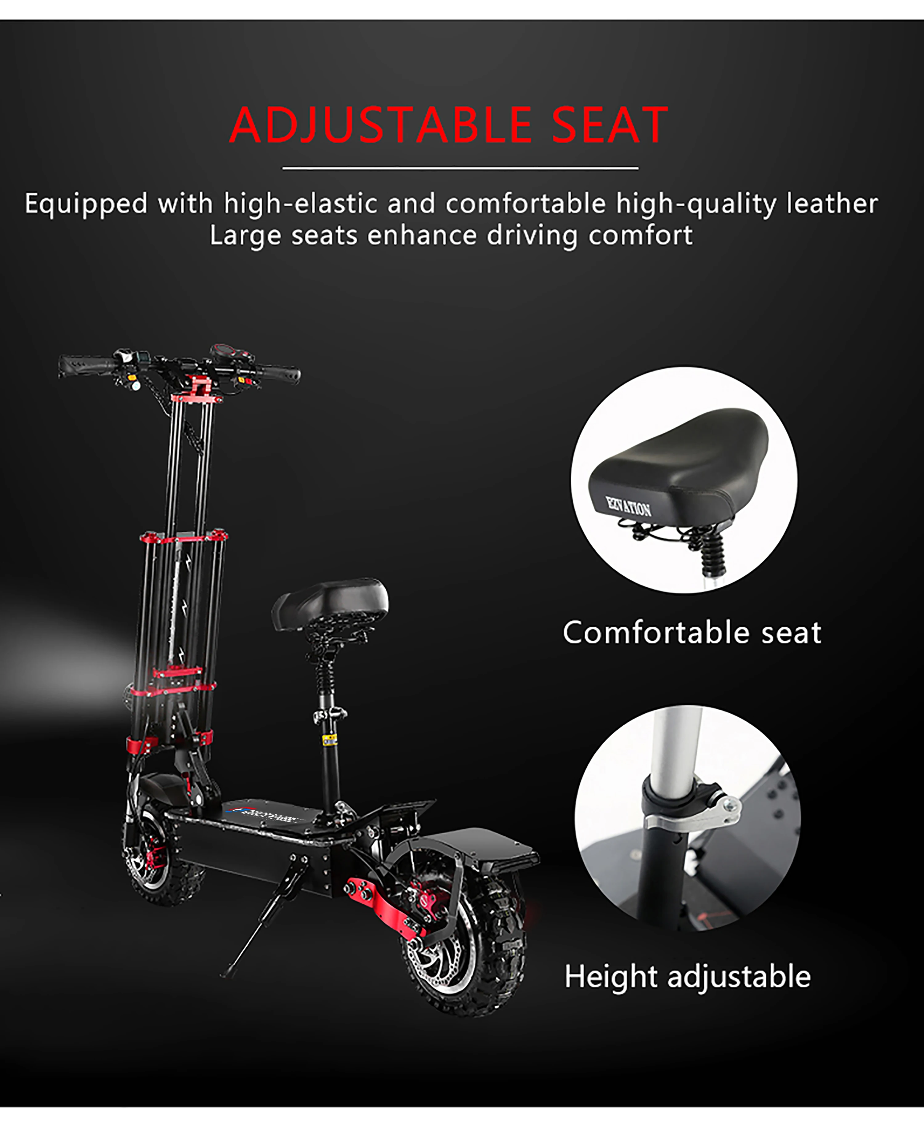 Quickwheel Explorers Pro 13 Inch 5600 60v 28/38ah Removable Battery EEC Electric Scooter With Seat European Warehouse