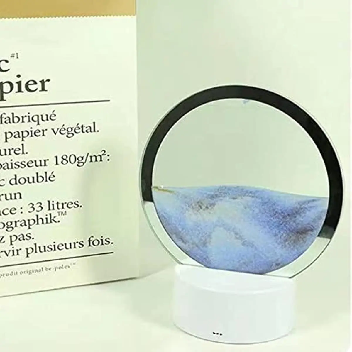 Dynamic Art Sand Painting Night Light, RGB Color Changing Moving Sand Art Night Light, Touch Control LED Decorative Night Lamp