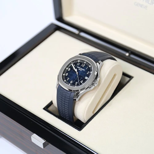 Patek Philippe Aquanaut 5168g-001 18kt White Gold Blue Dial 42.2mm NEW  .full set 2022 - OMEGA BULLION LLC