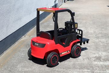 TPFLiving electric children's car forklift - motor: 2 x 12 V - battery: 1 x 12 Volt/7Ah, load capacity 40 kg, children's car - electric car with seat belt - red