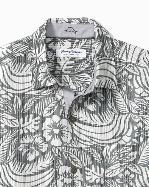 Big and Tall Coconut Point Cabana Blooms IslandZone Camp Shirt111