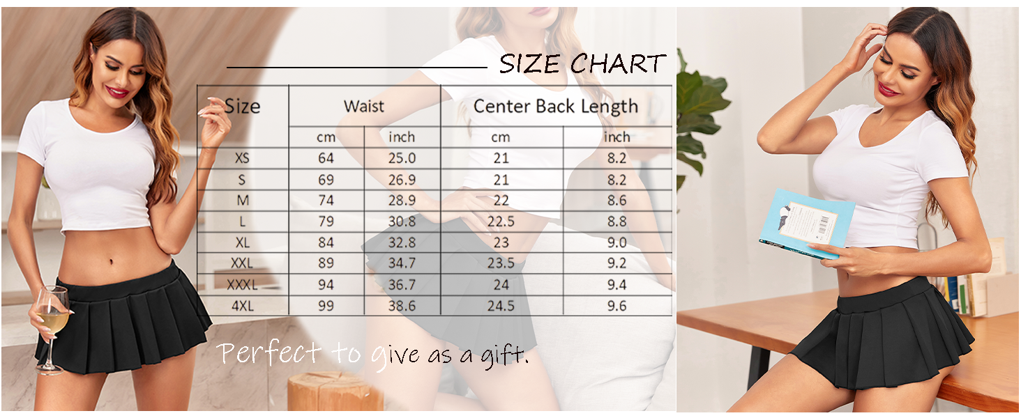 Avidlove Womens Pleated Skirt School Uniform Skirt Mini Skirt Pleated Cheer Skirt