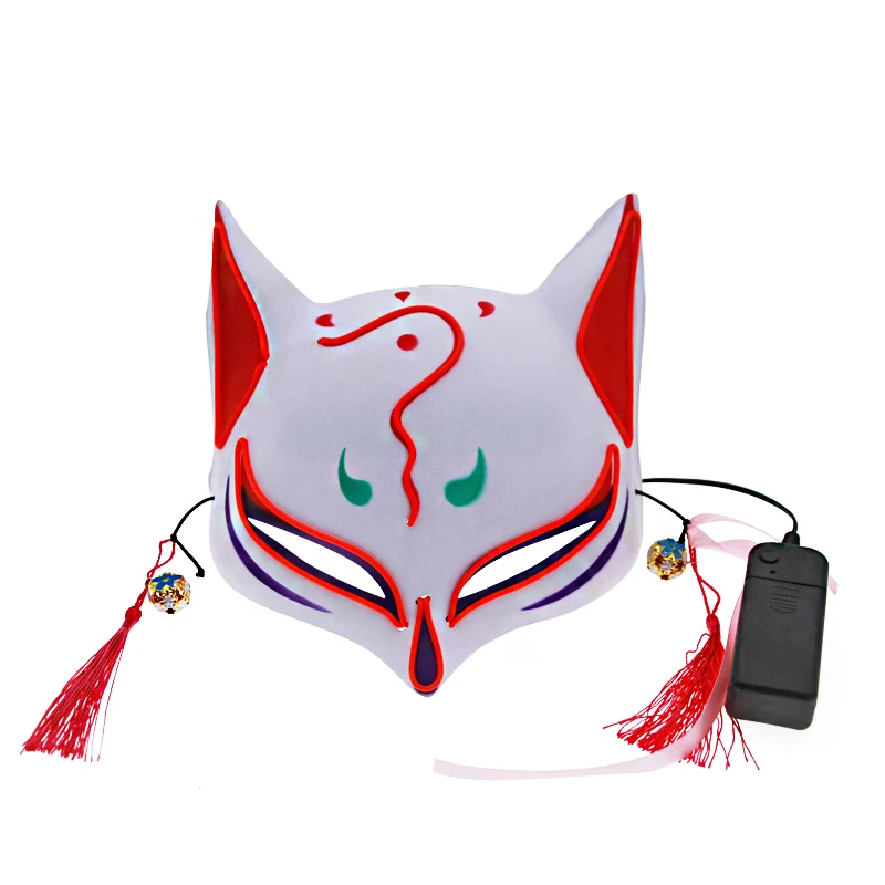 LED Light Halloween Masks Onmyoji Carnival Night Ghost Dance Mask Party Mask Disco Adult Mask Festival Accessories