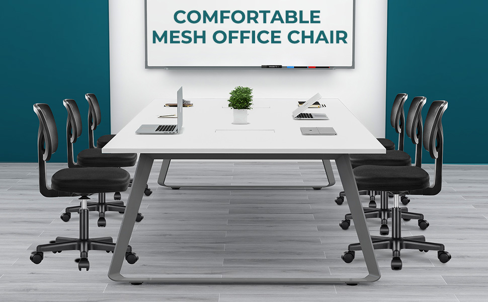 Desk Chair - Armless Mesh Office Chair, Ergonomic Computer Desk Chair