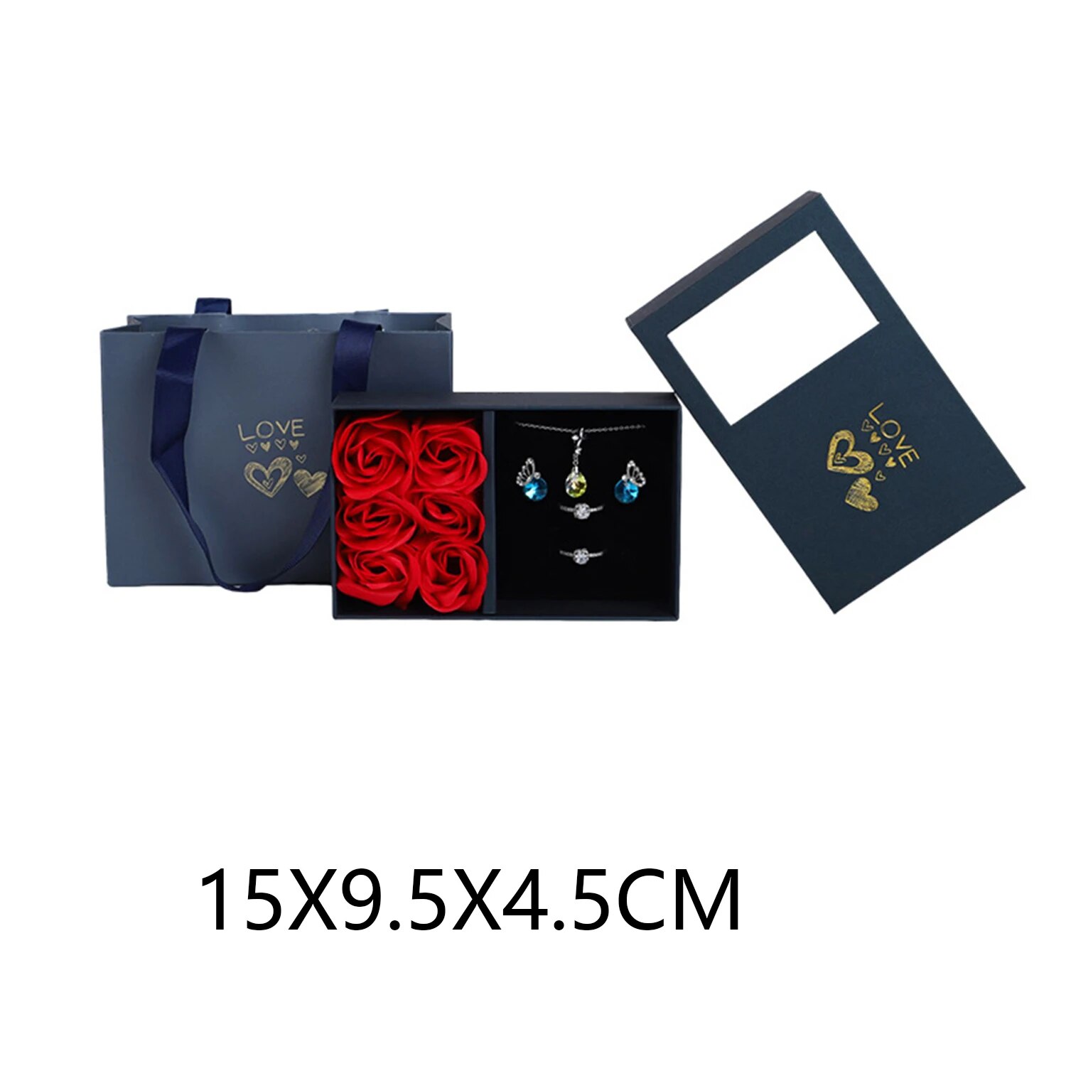 Eternal Life Flower Jewelry Box World Cover 6 Rose Gift Box Box .-Not Sold Separately.