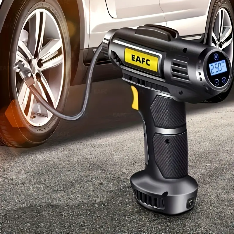 portable air compressor 150psi cordless car tire inflator pump with pressure gauge for cars motorcycles bicycles details 0