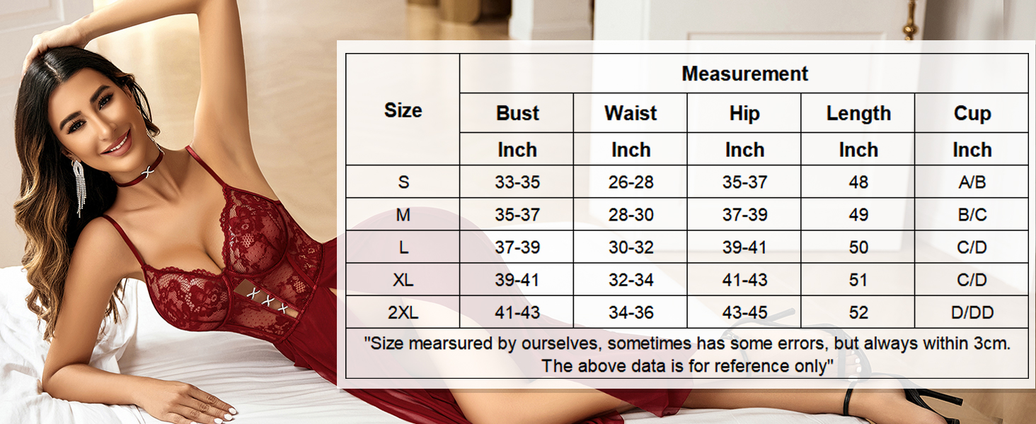 Women Lingerie Deep V Neck Nightwear