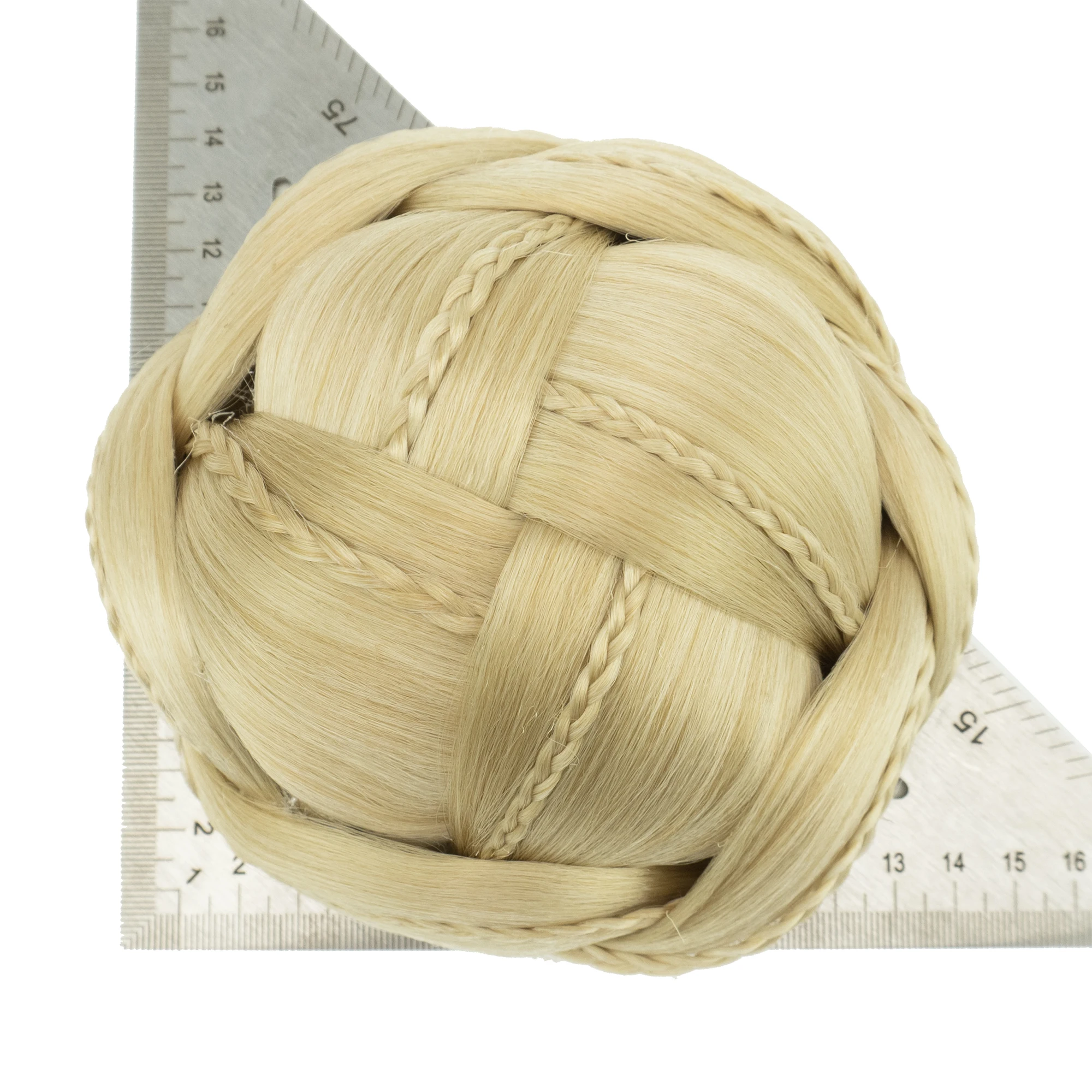 Soowee Large Size Dancer Braided Chignon Hair Cover Donut Hairpieces Scrunchie Hair Bun Wig Updo on Wedding Party