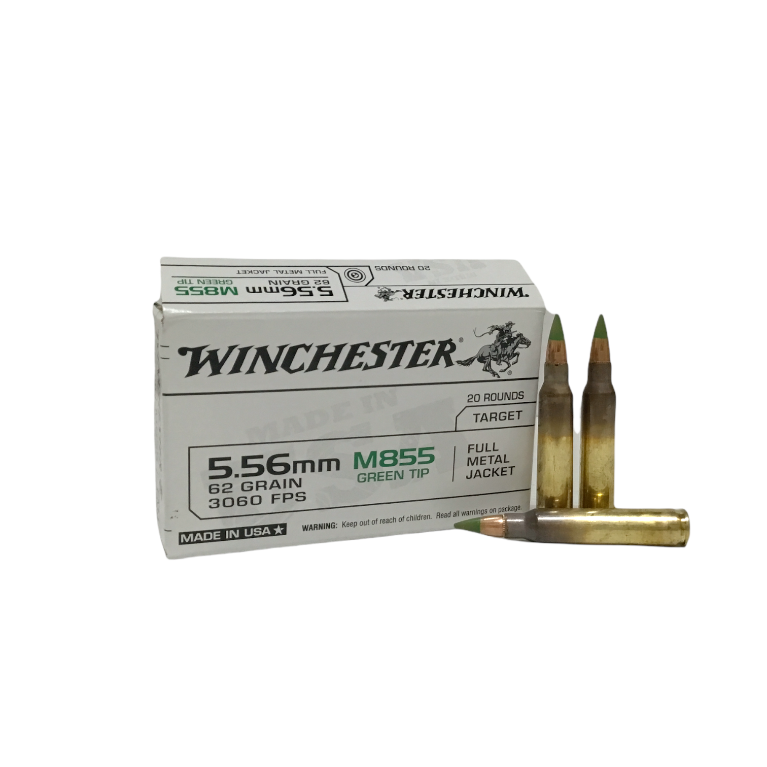 Winchester 5 56 62gr green tip