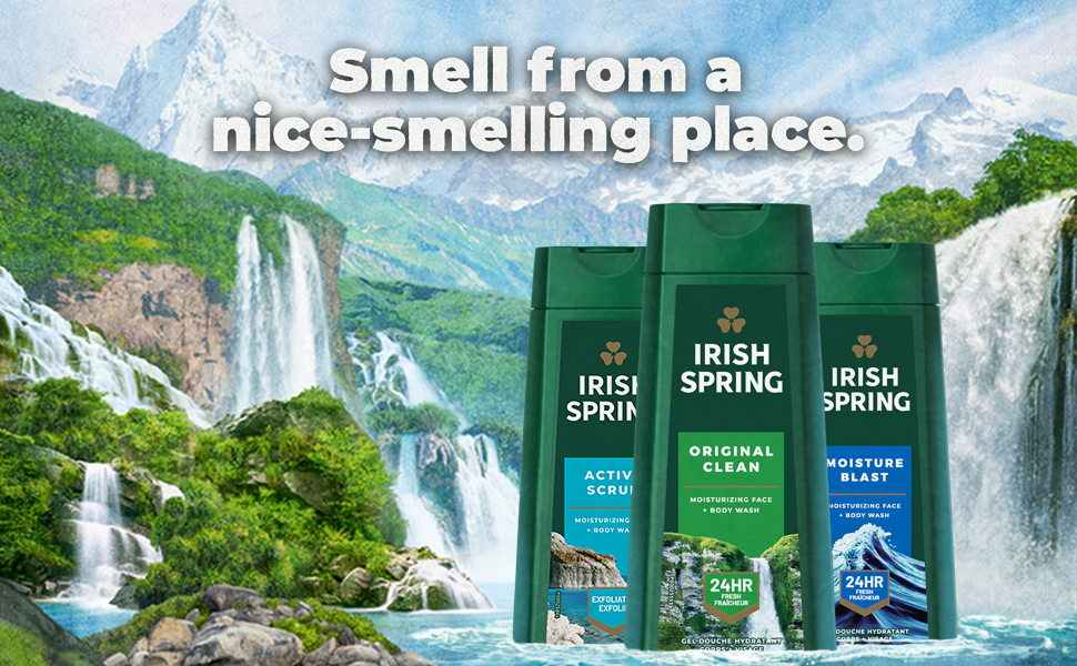 irish spring body wash, irish spring bar soap, men's body wash, men's shower gel