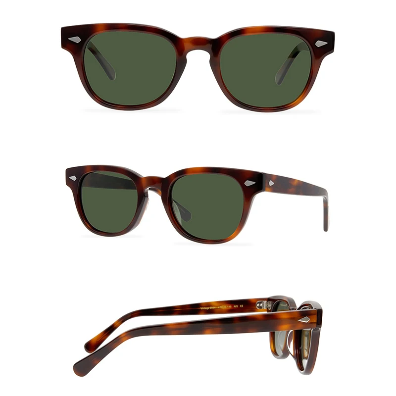 Belight Optical Japan Handmade Quality Cool Vintage Retro Women Men UV400 Protection with Case Oculos Punk Sunglasses 9564