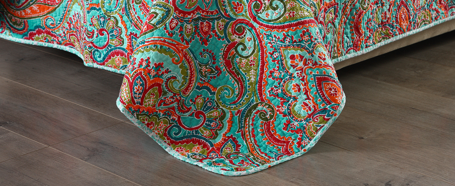 king quilt paisley