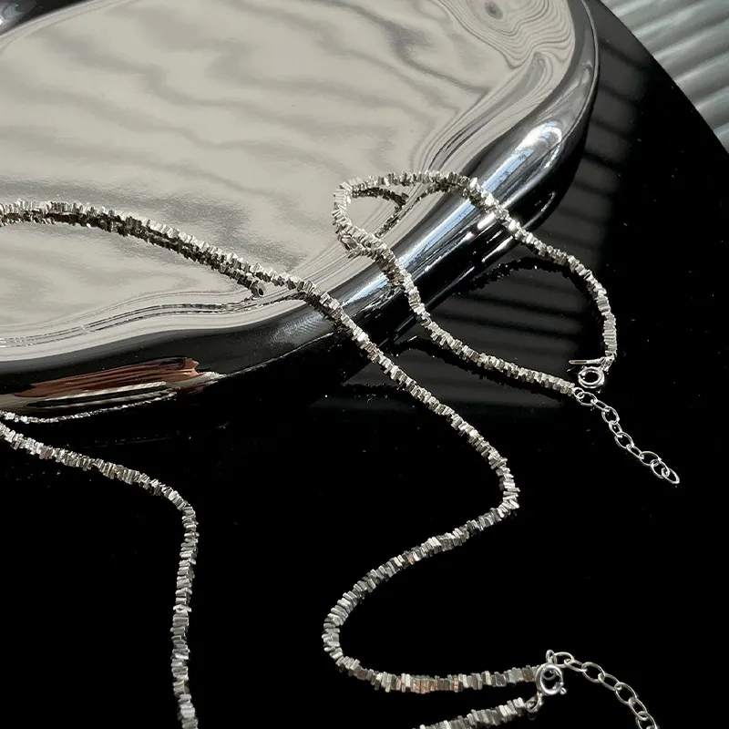 FOXANRY Stamp Sweater Necklace for Women Couples New Fashion Creative Irregular Geometric Handmade Party Jewelry Gifts