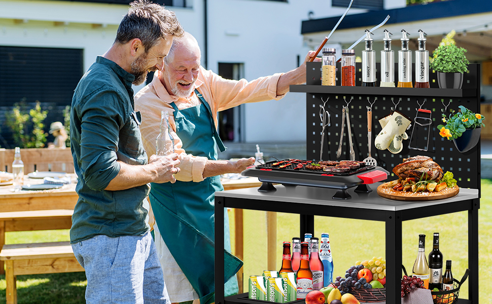 outdoor grill table