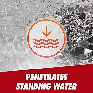 Penetrates standing water