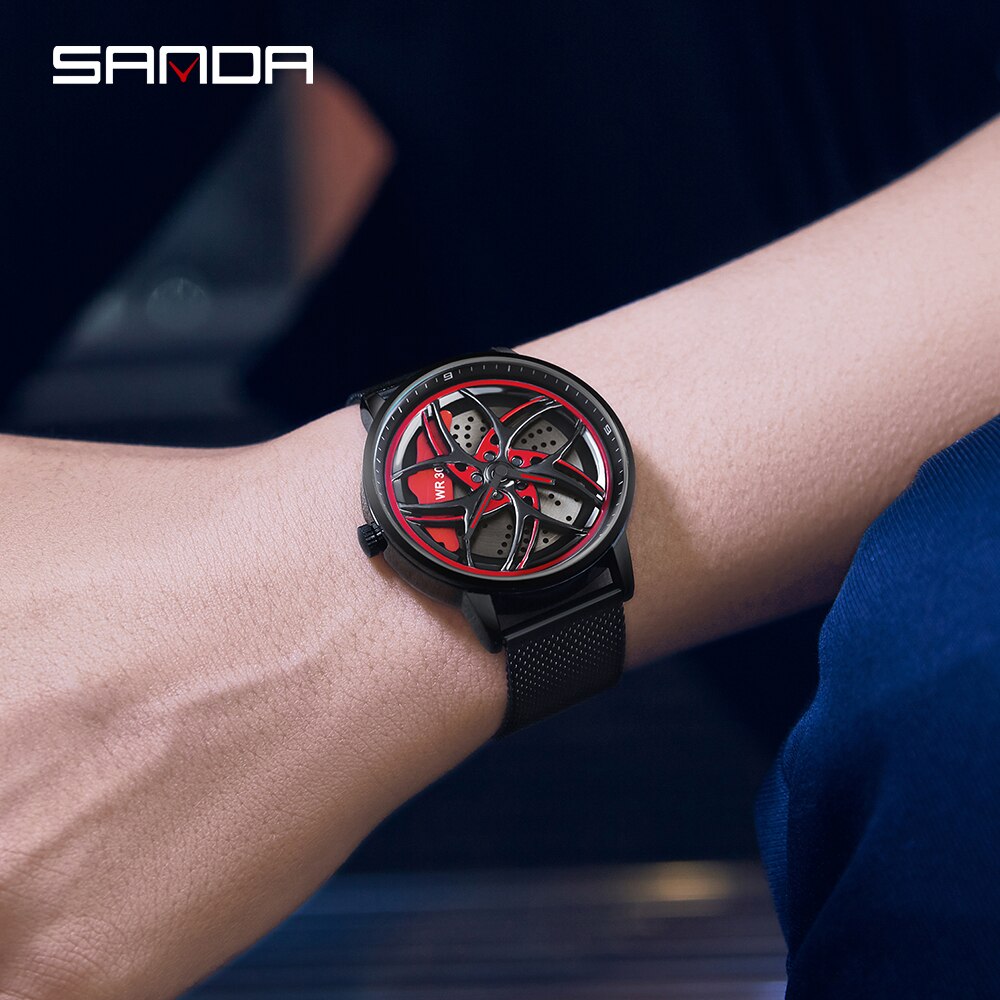 SANDA Luxury Men's Watches Top Brand Fashion Steel Business Quartz Watch Waterproof Wristwatch Clock Relogio Masculino P1091