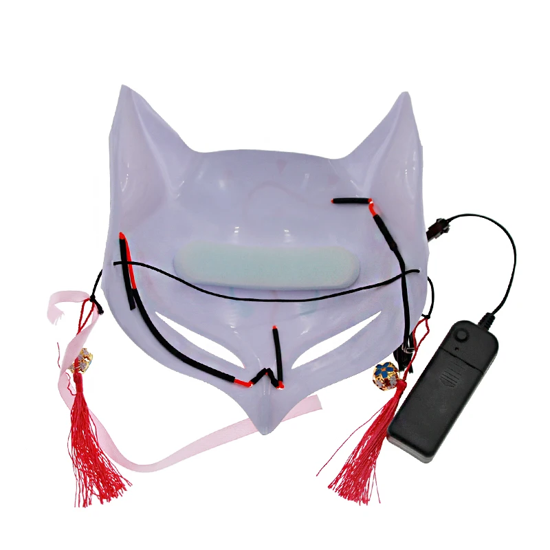 LED Light Halloween Masks Onmyoji Carnival Night Ghost Dance Mask Party Mask Disco Adult Mask Festival Accessories