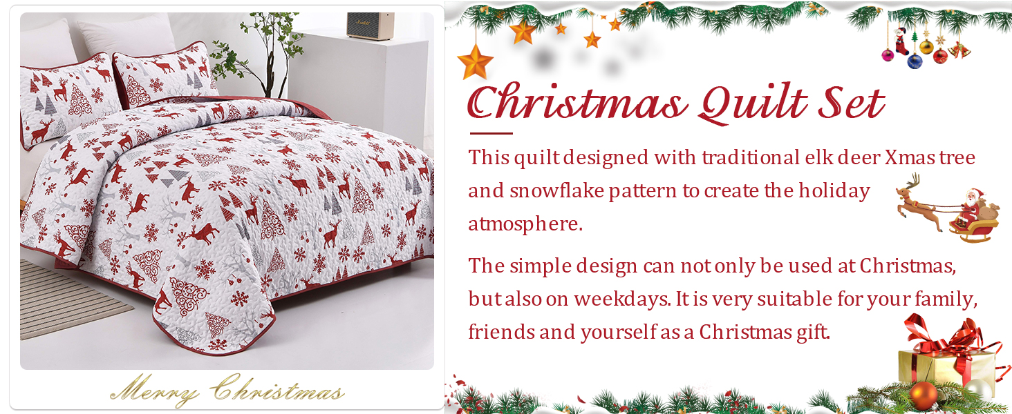 Red quilt set