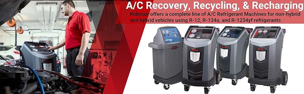 Bosch Robinair Automotive Air Conditioning A/C Recharging Recovery Recycling Machine R-12 R-134a 