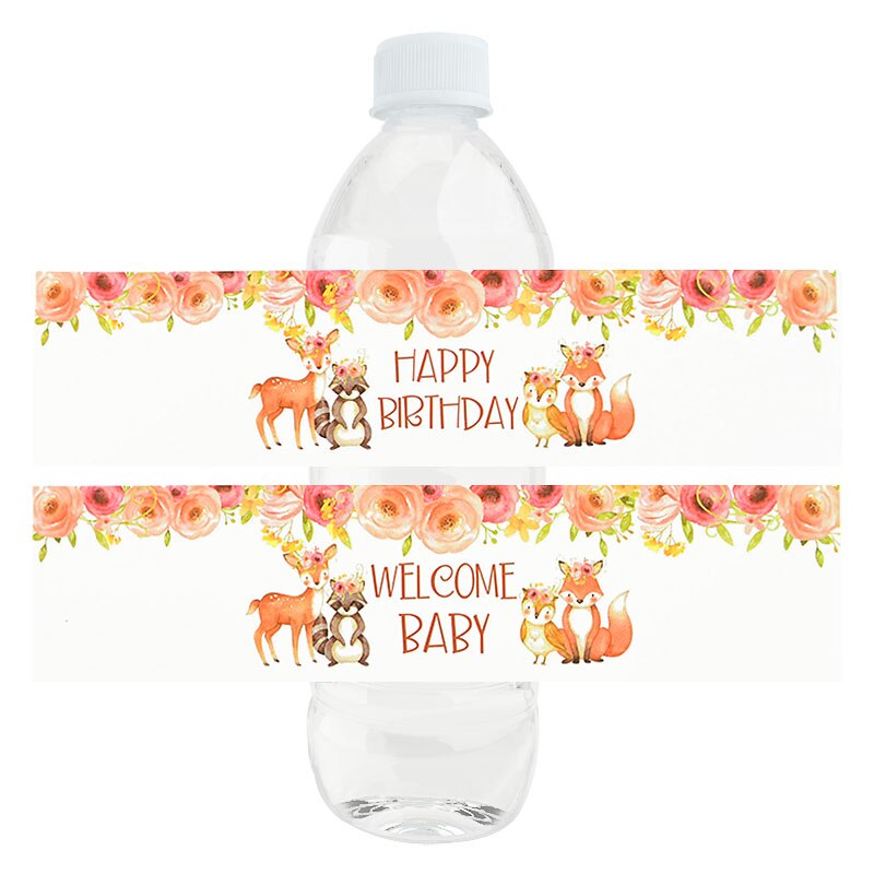 Woodland Animal Disposable Tableware Wild Forest Bear Fox Plate Cup Napkin Jungle Safari Baby Shower Happy Birthday Party Decor