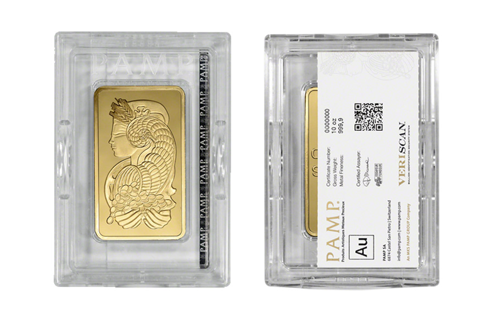 Buy 10 oz Gold Bars PAMP Suisse Fortuna | Buy Gold Bars | KITCO