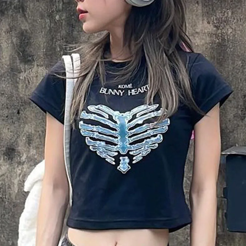 Future Milf Star Print Crop T-shirts 2023 Fashion Casual Women Crop Top Summer Retro Sexy E-girl Baby Tee Streetwear Y2k Clothes