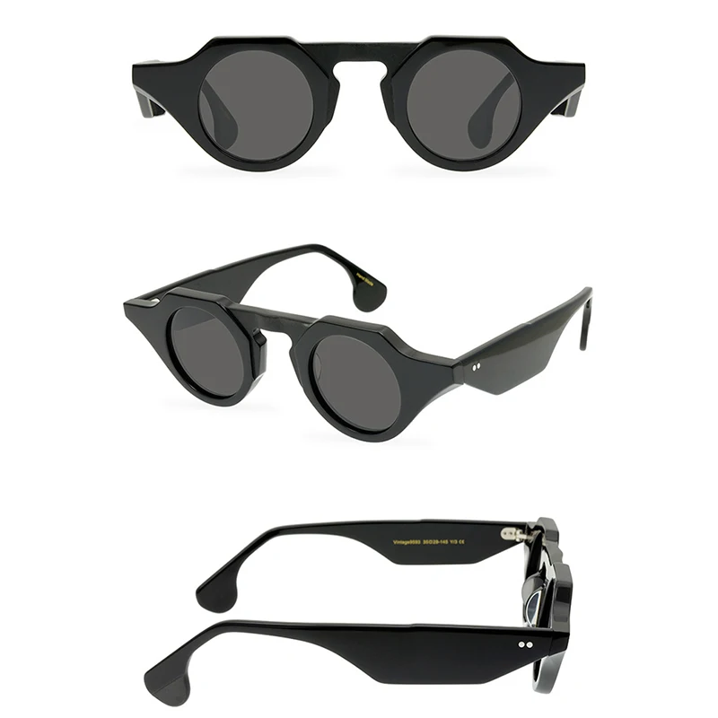 Belight Optical Thick Arm Acetate Handmade Quality Classical Design Women Men UV400 Protection with Case Oculos  Sunglasses 9593