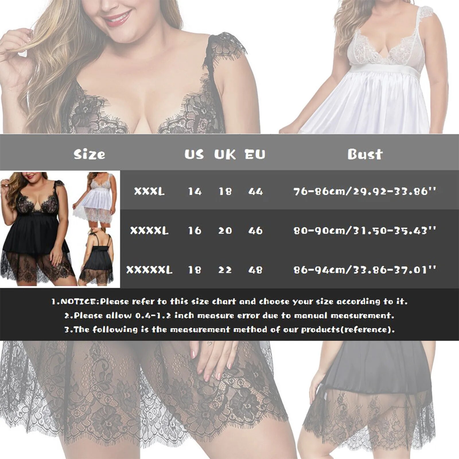 Plus Size 5XL Women Sexy Sling Night Dress Erotic Lingerie Nightwear Robe Babydoll Sexy Sleepwear Charming Night Dress Underwear