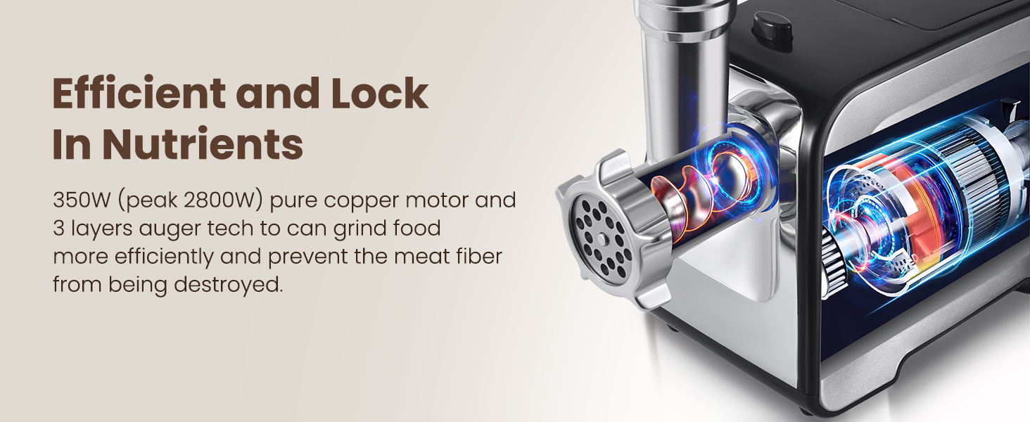 ALTRA LIFE WITH 350W (peak 2800W) pure copper motor, more Efficient and Lock In Nutrients