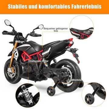 COSTWAY electric children's motorcycle, with training wheels, LED & music