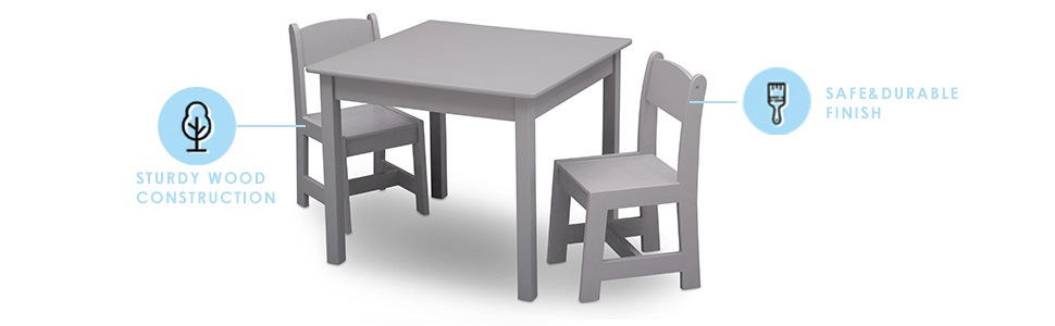 delta children mysize collection chair and table set