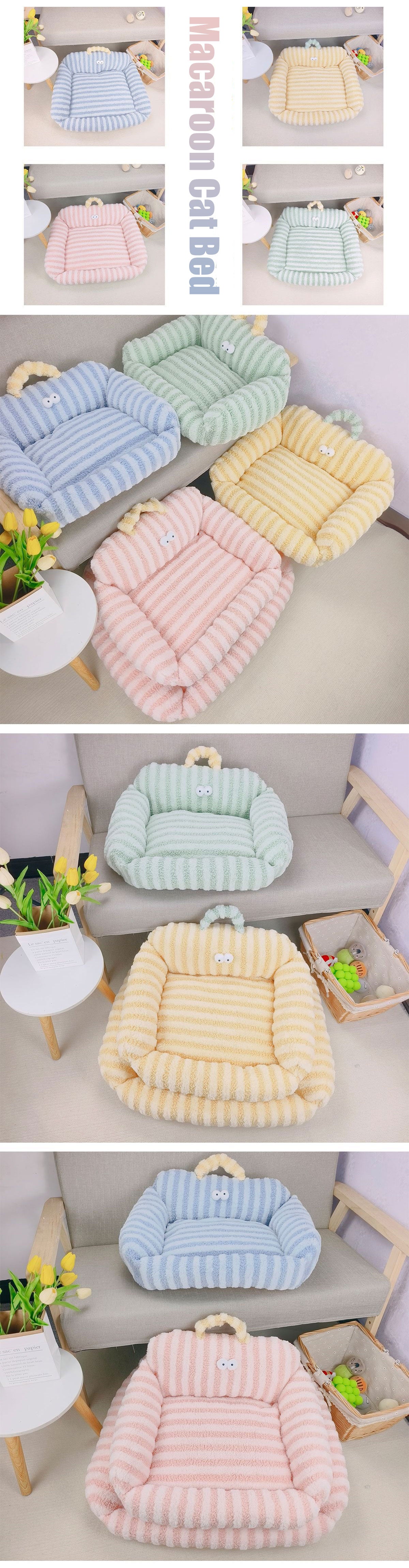 Macaroon Square Cat Bed 4 Color Mat Couch
