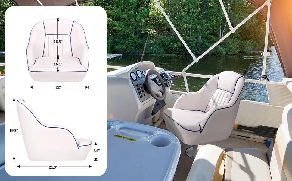 Pontoon Boat Seat in Use