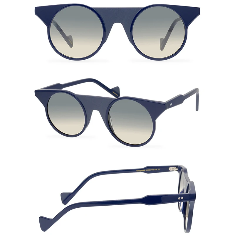 Belight Optical Colorful Matte Acetate Handmade Quality Irregular Women Men UV400 Protection with Case Oculos Sunglasses 9586