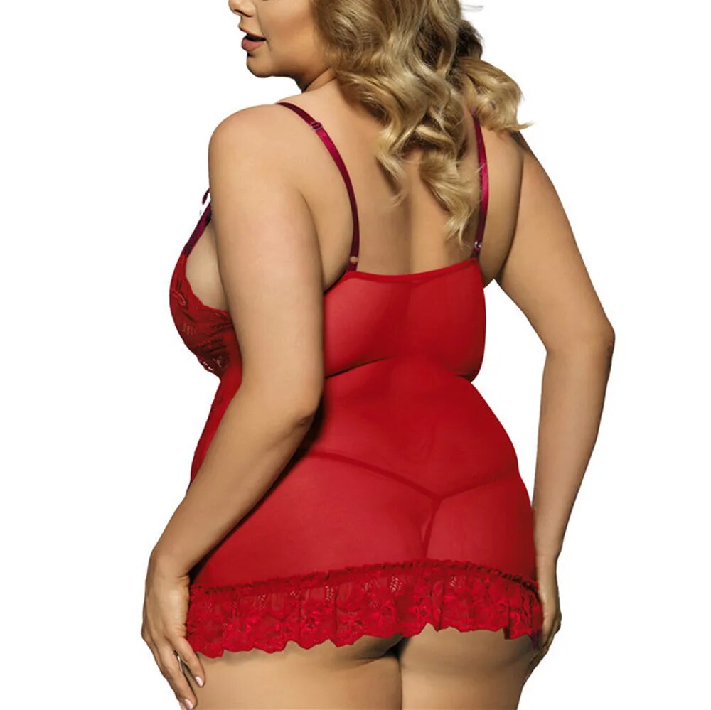 2023 Fashion Women'S Black Hollowed Out Suspender Jumpsuit Fashion Sexy Lace Underwear Plus Size Underwear Women'S Babydolls