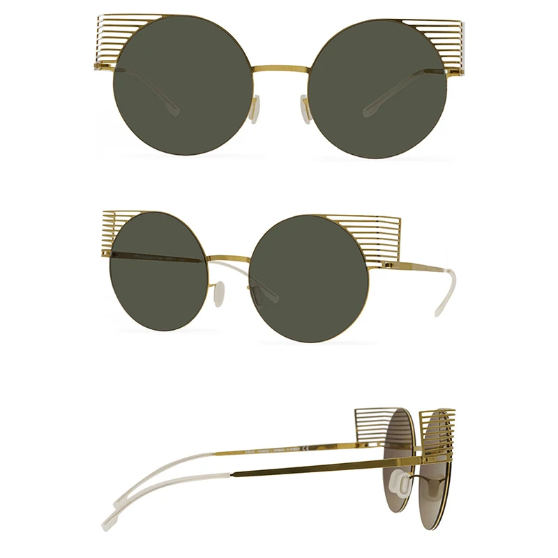 Belight Optical Vintage Retro Hollow-Carved Design Women Men UV400 Protection Stainless Steel SunglassesOculos STUDI01.1