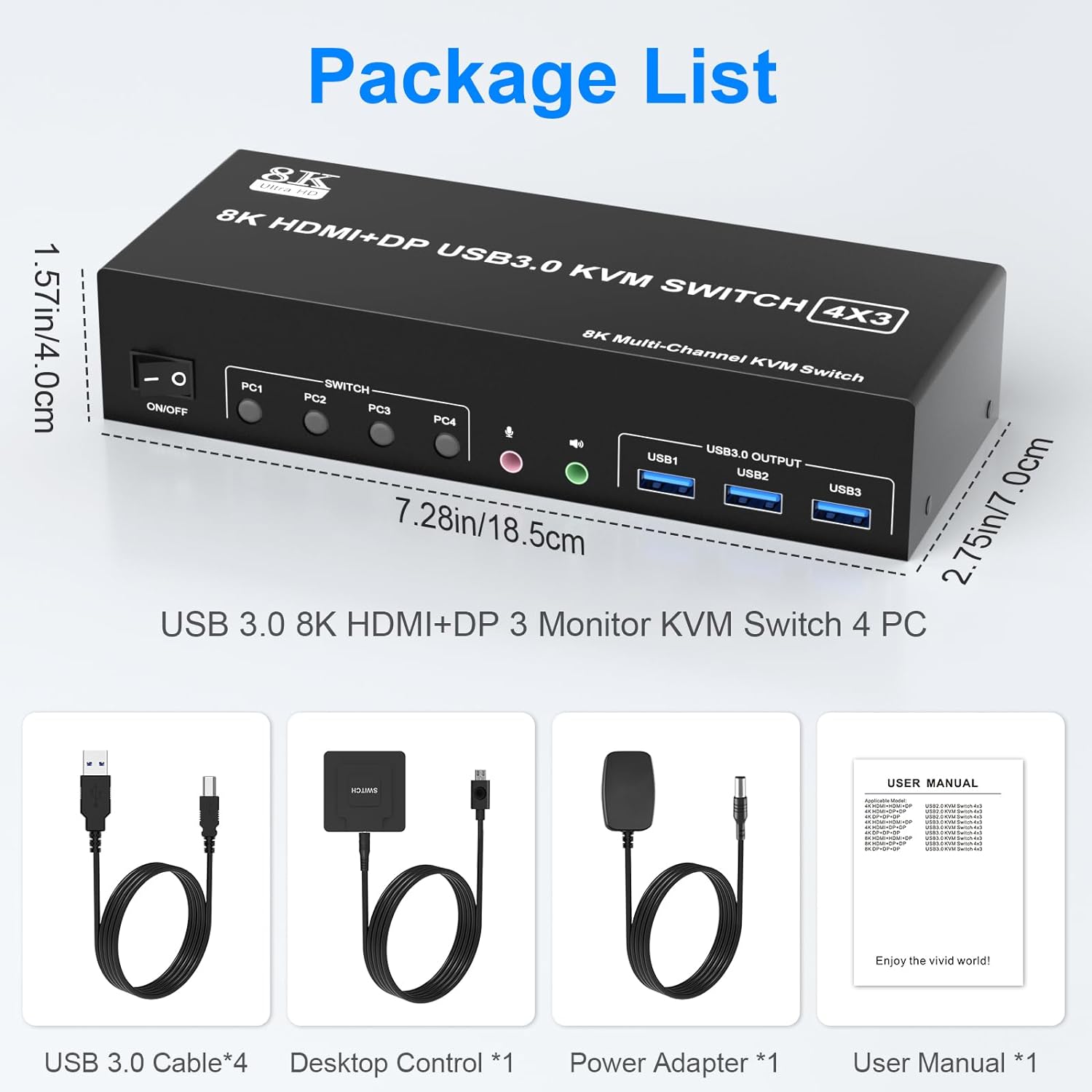 4x3 KVM Switch package