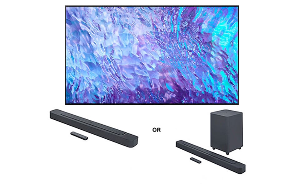 Samsung Q80CA Series TV with JBL Soundbar