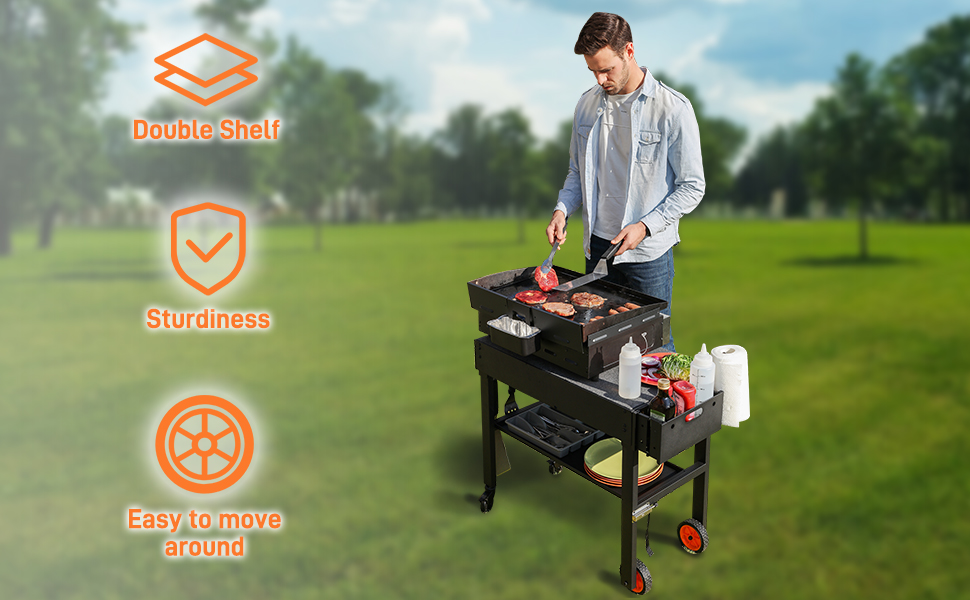 Outdoor Portable Grill Table