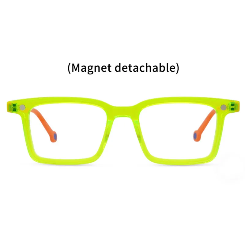 Belight Optical Fancy Candy Color Magnet Detachable Acetate Glasses Frame Men Women Prescription Eyeglasses  Eyewear 2307
