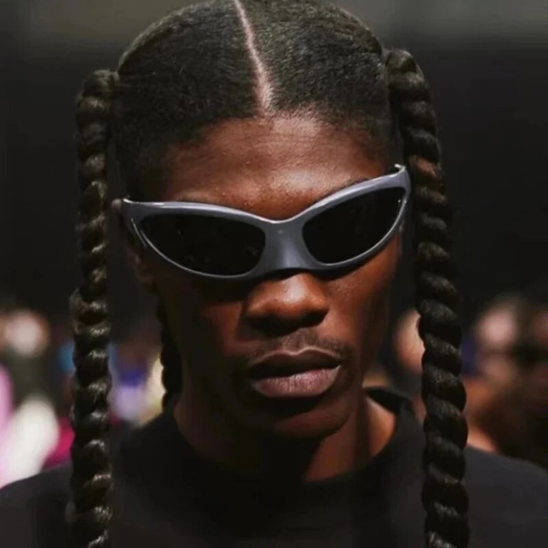 Small Alien Oval Steampunk Sun Glasses 2022 Brand Designer Luxury Saucerman Hip Hop Punk Y2K Sunglasses For Women Mens